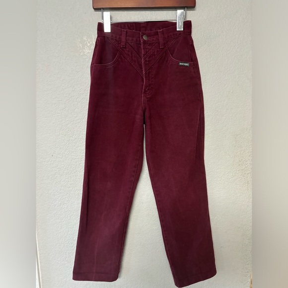 Vintage Rockies Jeans Pants Maroon‎ Red Size 2 - Picture 1 of 6